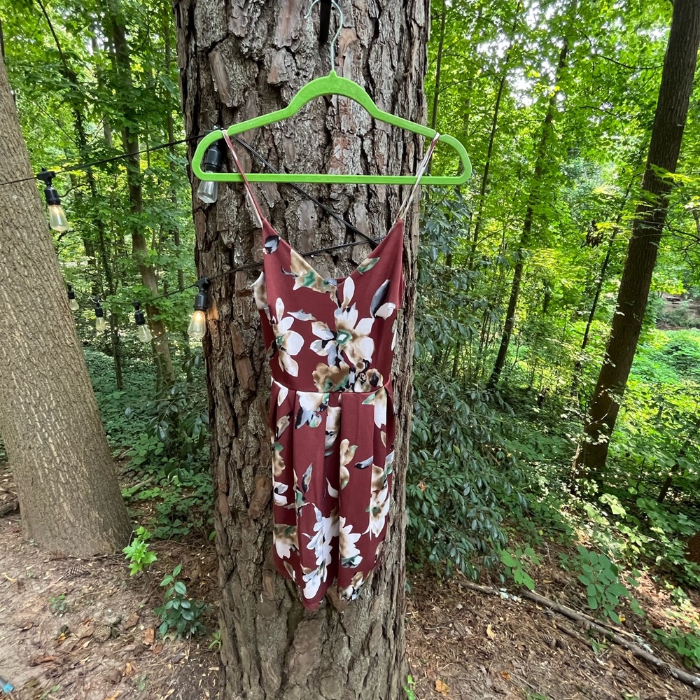 Soprano brown floral mini dress.